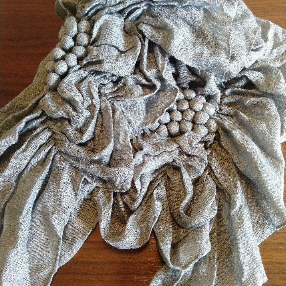 Anthropologie Scarf with Pom-Pom Details
